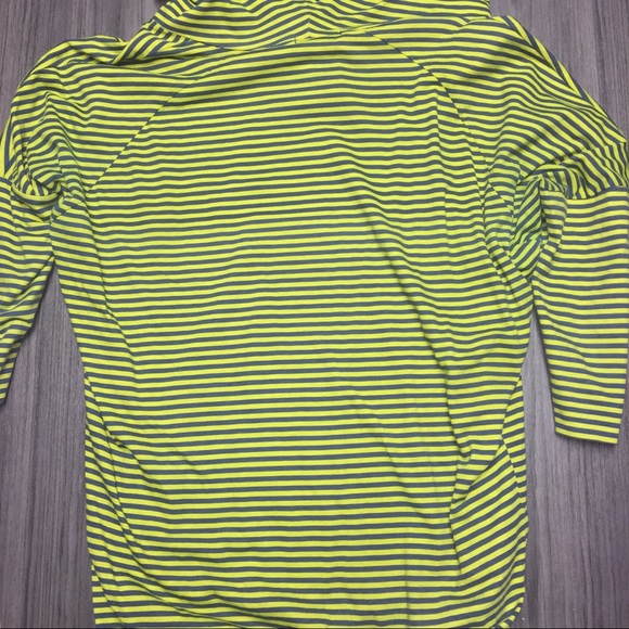 Lux Women’s Lime Green & Blue Tunic Top Large - Picture 6 of 7